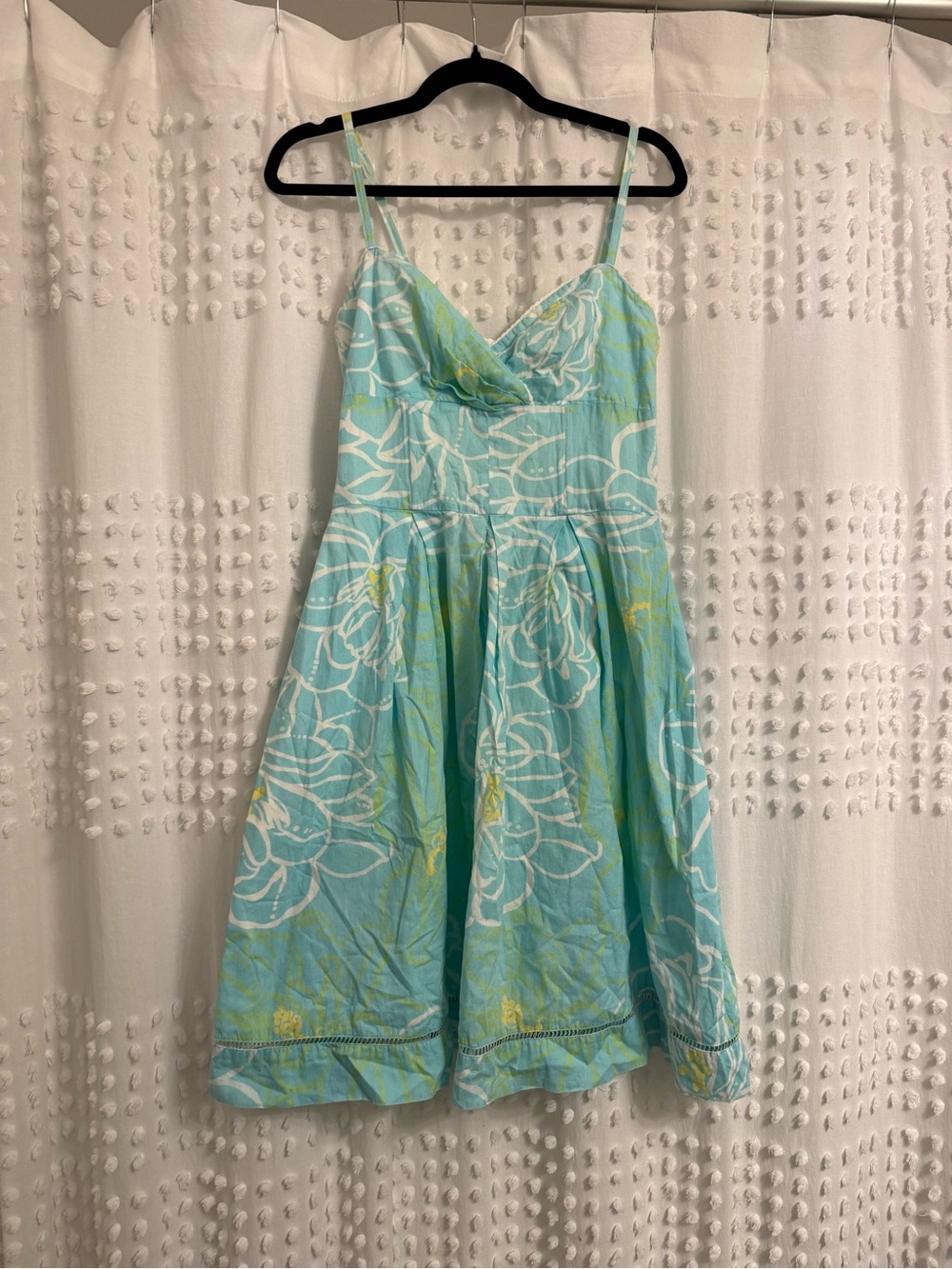 Lilly Pulitzer Aqua and White Floral Sundress